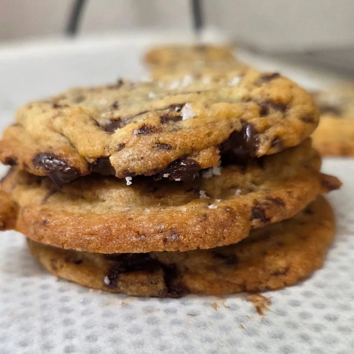Flat cookies empilés